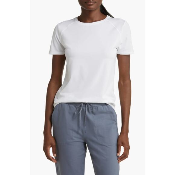 Zella Women's Energy Performance T-Shirt Short Sleeve Stretch Soft Size M White - Picture 1 of 7